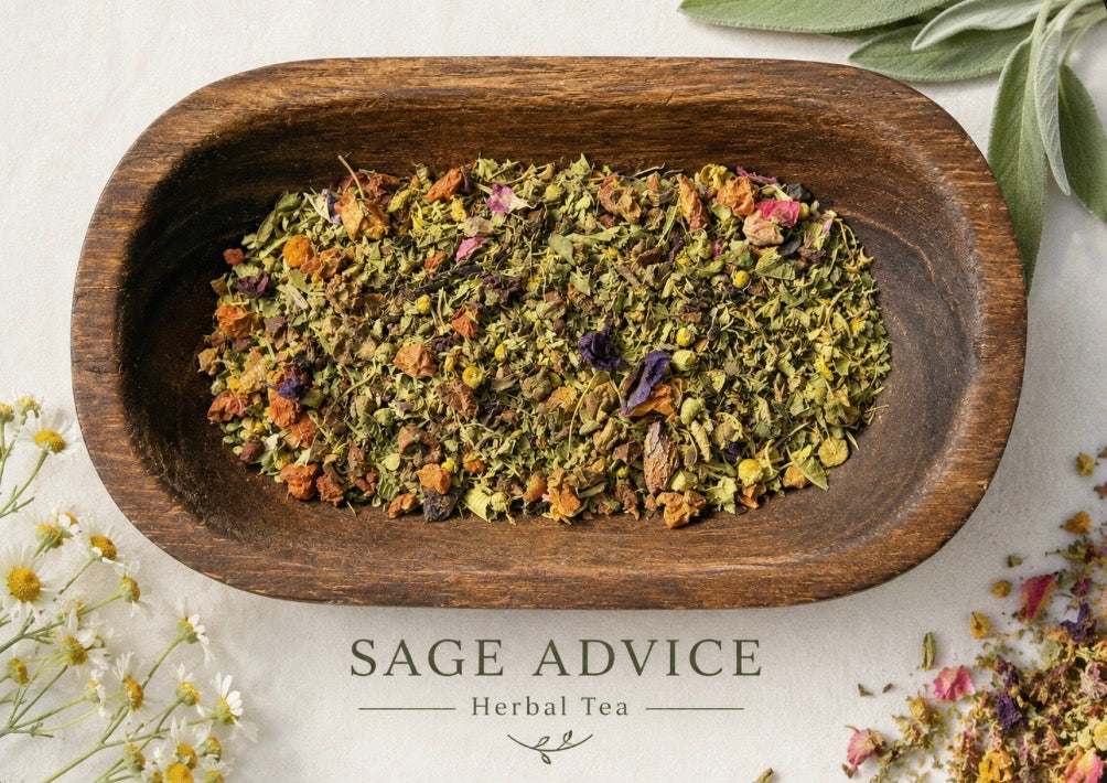 Sage Advice Herbal Tea – Hormonal Wellness • Nervous System Support • Gentle Detox