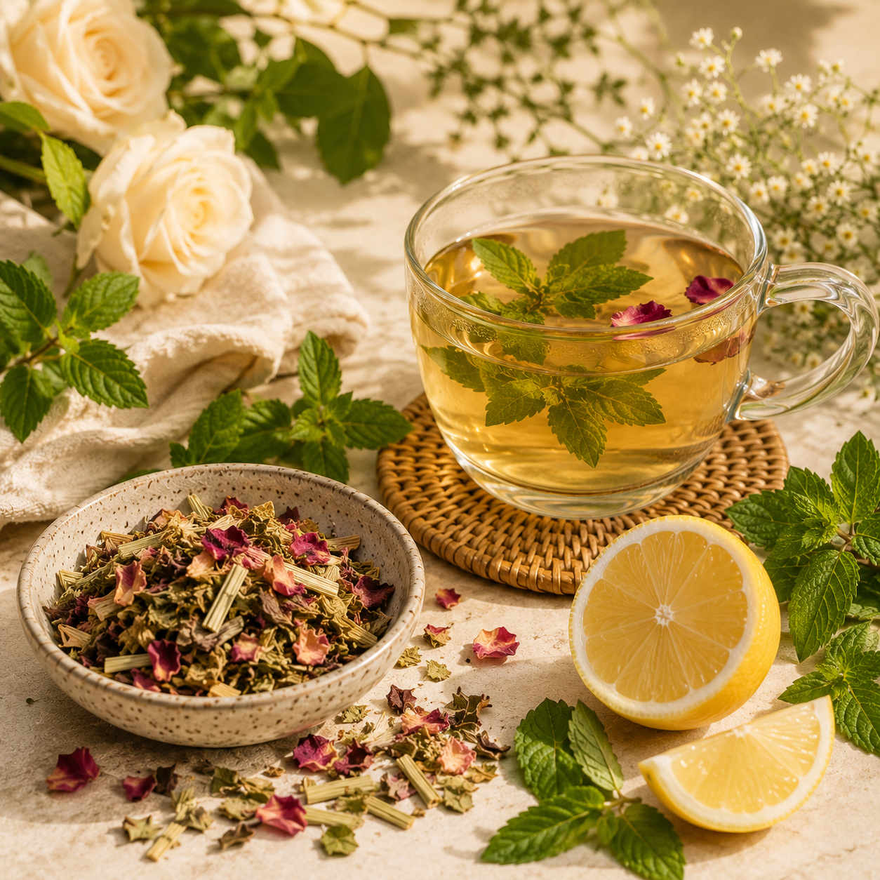 Lemon & Leaf Herbal Organic Tea | Supports Digestive Comfort • Promotes Calm • Refreshes the Senses
