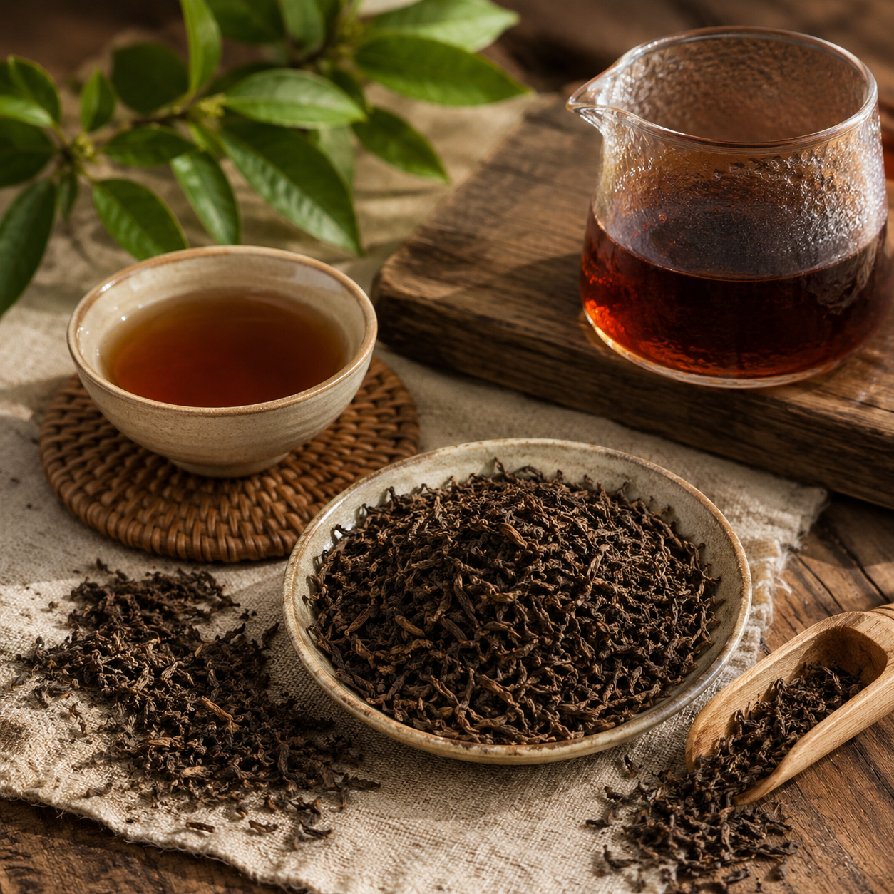 Premium Pu'erh Aged Fermented Organic Tea