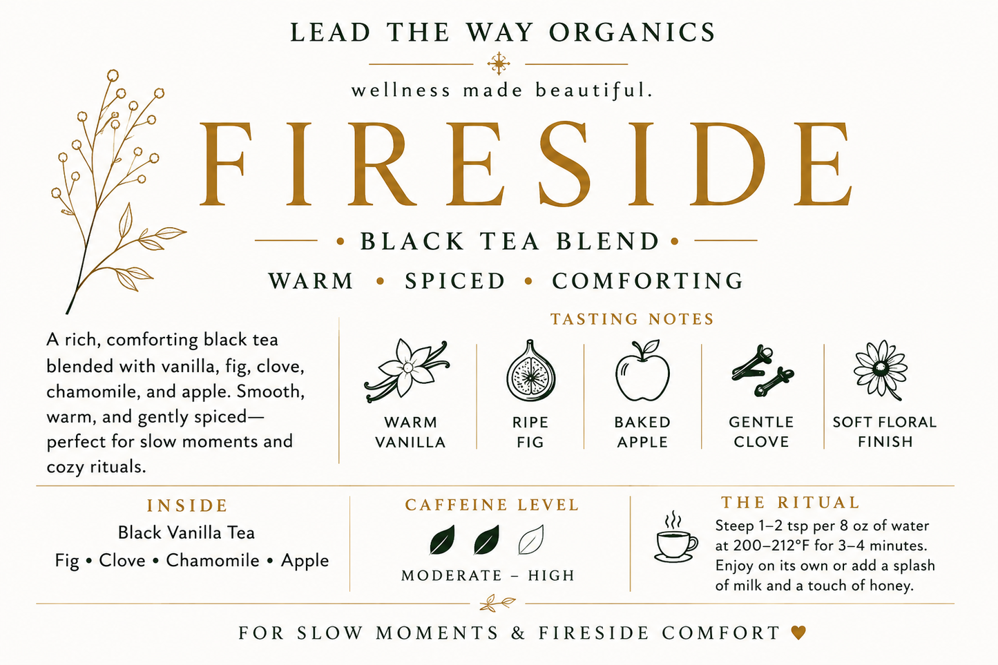 Fireside | Black Tea • Warm & Comforting • Cozy Spice