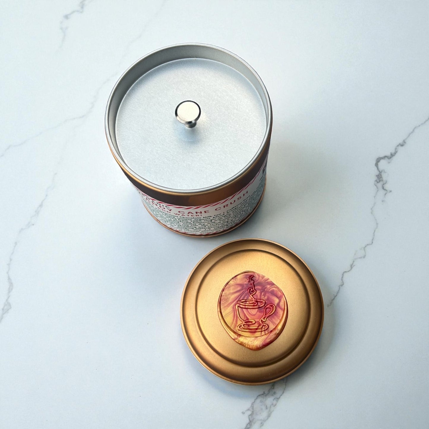 Candy Cane Crush Chocolate Vanilla Milk Tea | 8 ounce tin