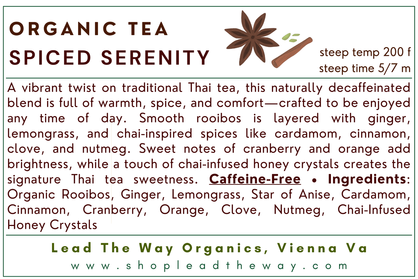 Spiced Serenity | Organic Hand Blended Tea