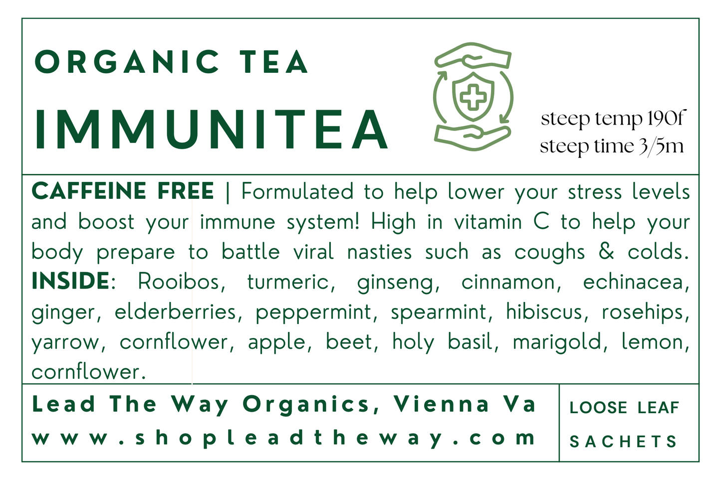 ImmuniTea - Organic Hand Blended Tea