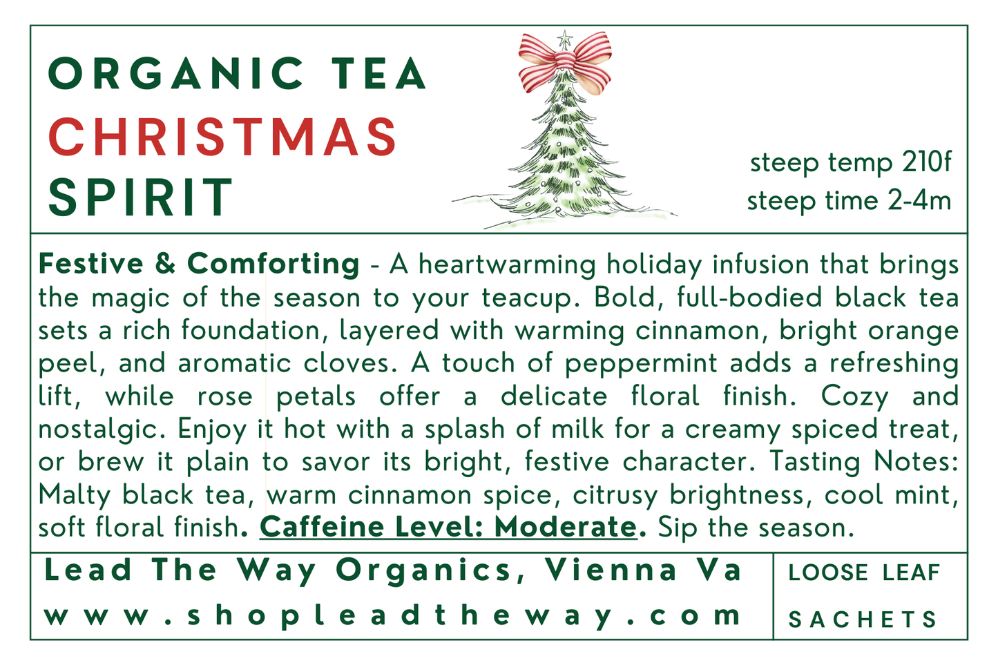 Christmas Spirit – Black Tea • Medium Caffeine • Festive & Comforting