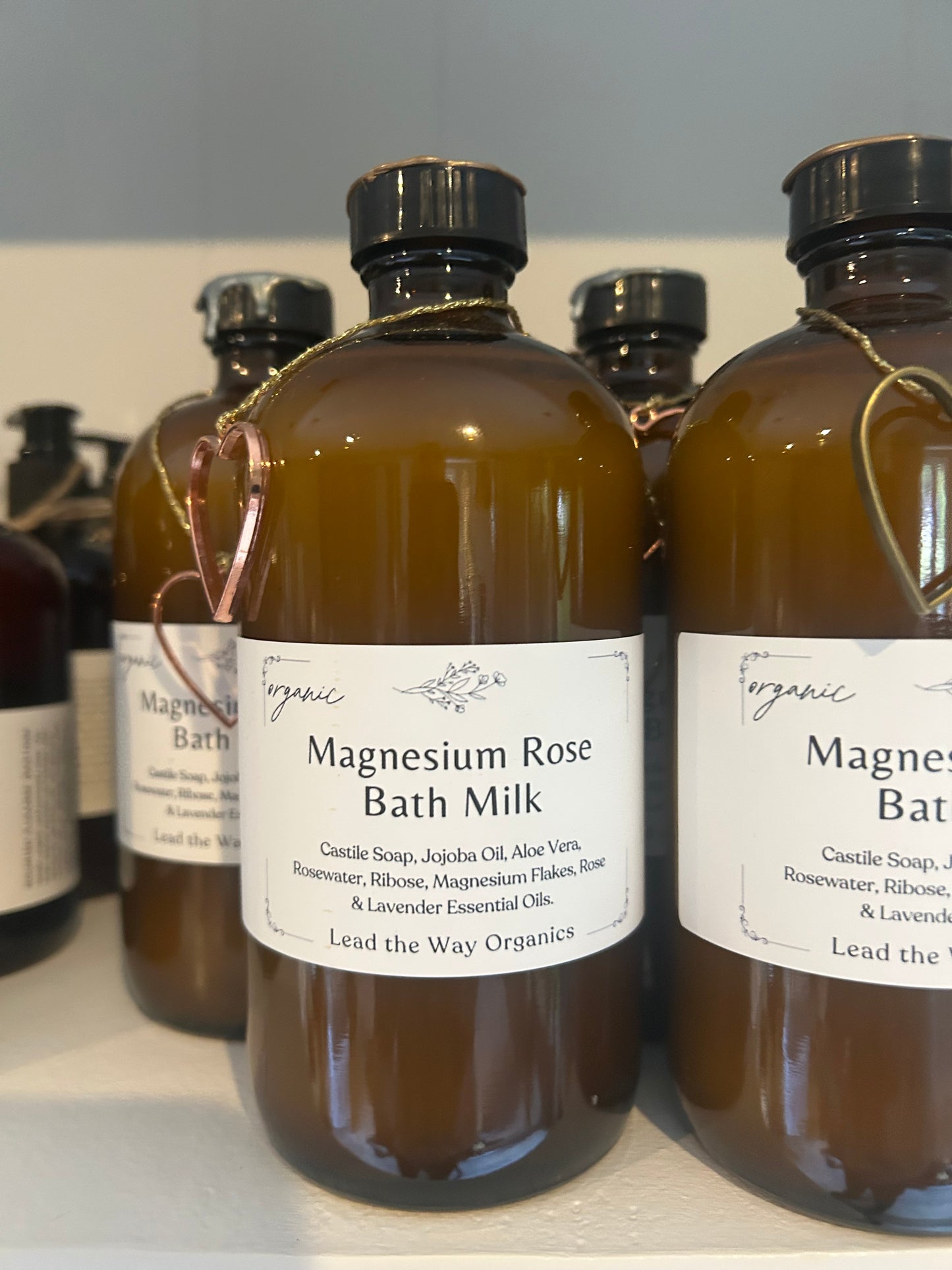 Organic Bath Milk — Magnesium Rose, 16 ounces