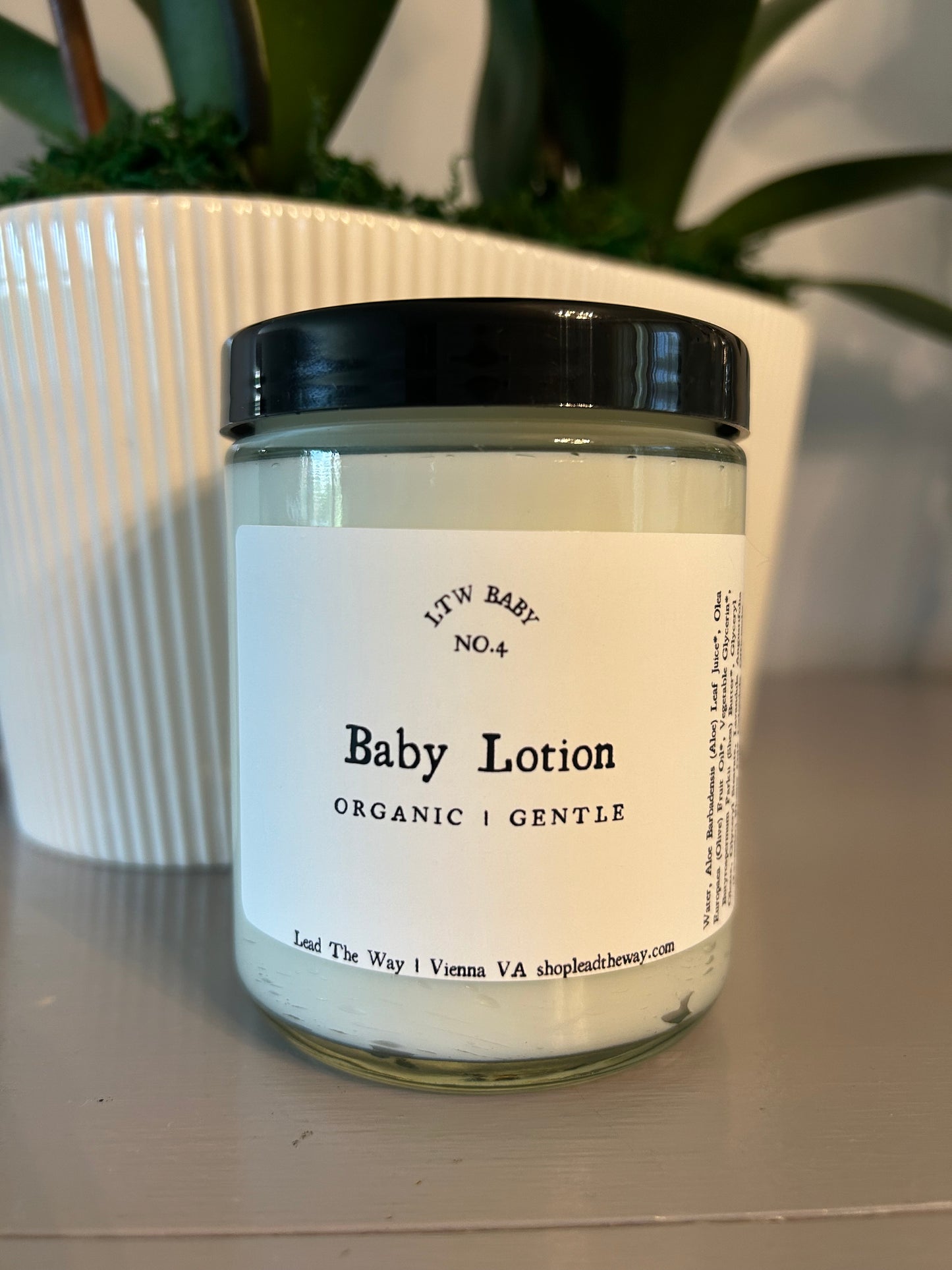 Organic Baby Lotion — Aloe + Calendula (Whisper Lavender)