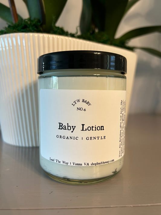 Organic Baby Lotion — Aloe + Calendula (Whisper Lavender)