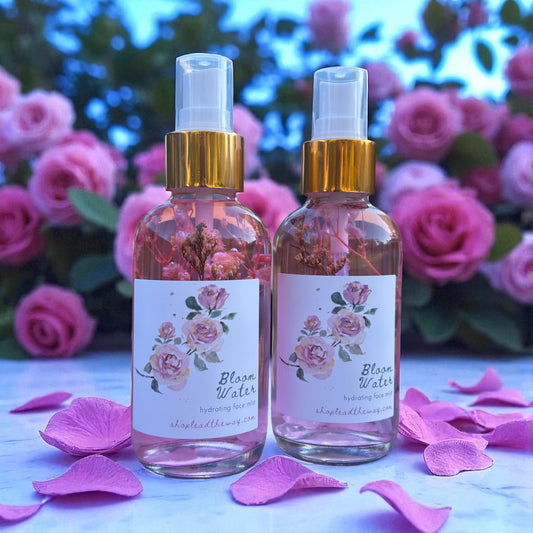 Organic Rosewater and Hyaluronic Acid Face Toning Mist | Bloom Water
