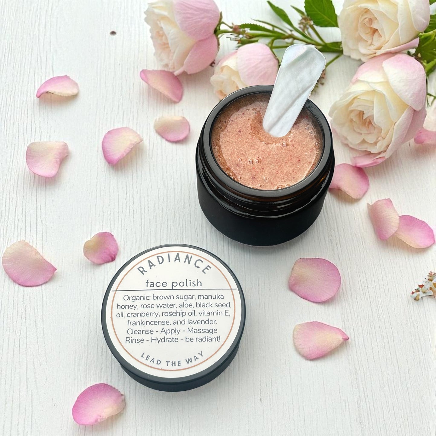 Radiance Organic Gentle Brown Sugar Cranberry Rose Face Polish | 2 ounces