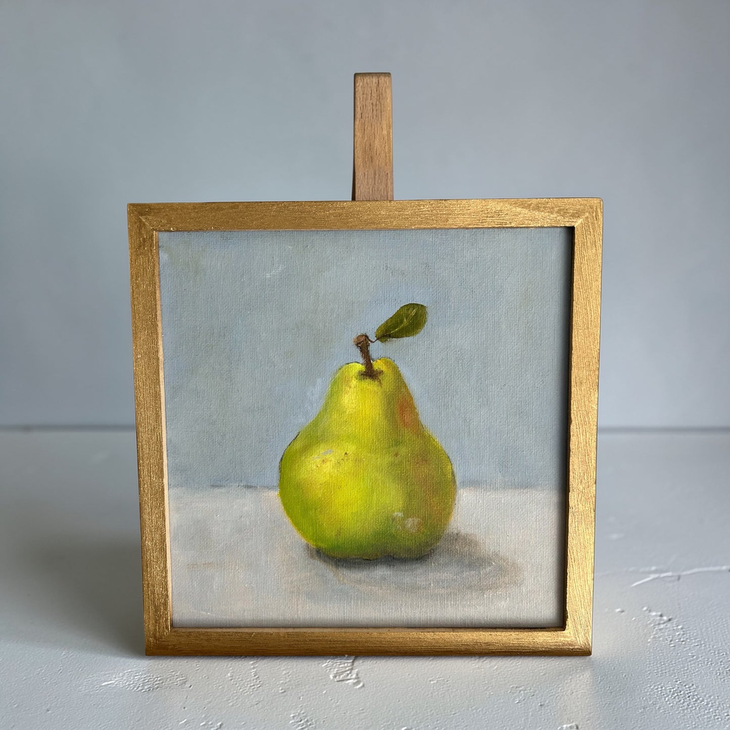Pear Study - Framed Original Oil Painting 8x8 - The Harman Collective