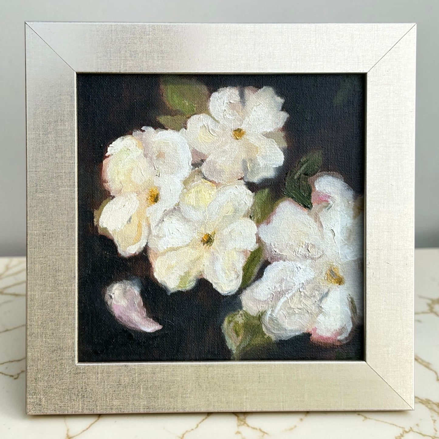 Floral Study No. I - Original Oil Painting • Framed • 10 × 10