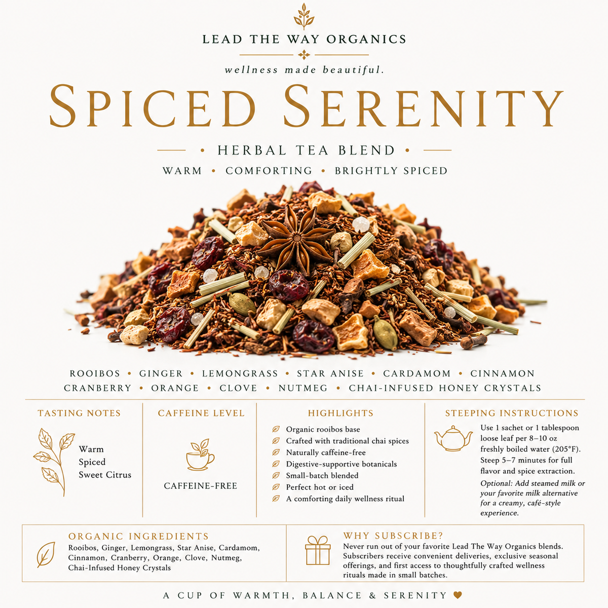Spiced Serenity | Organic Hand Blended Tea