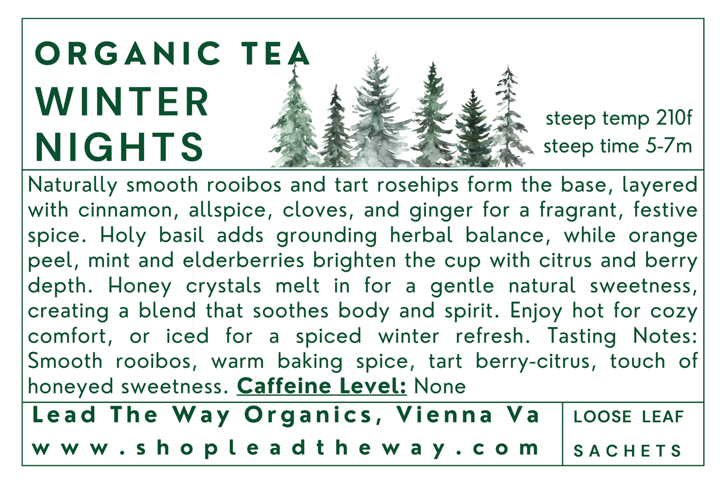 Winter Nights – Herbal • Caffeine-Free • Warming & Comforting