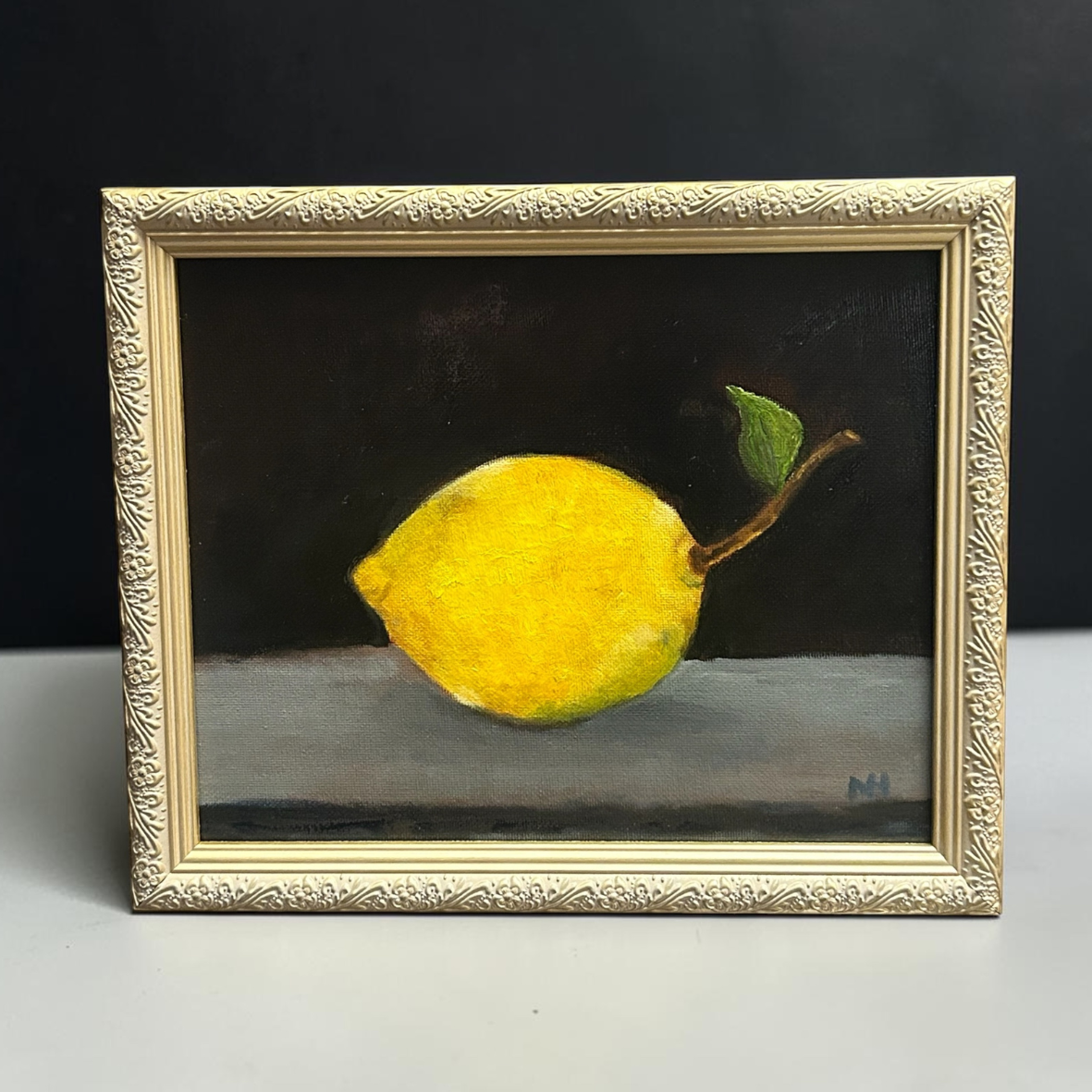 Lemon Study No. II  Original Oil Painting • Framed • 9 × 12